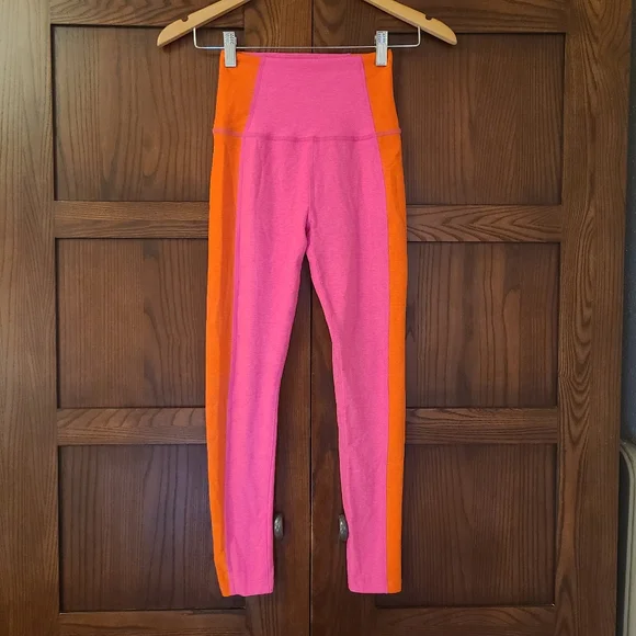 Beyond Yoga Spacedye Vitality Colorblock Legging Orange Pink Small - Picture 2 of 11